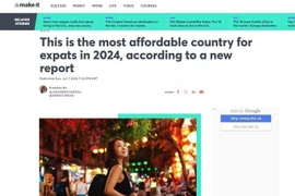 越南连续第四年成为外籍人士最负担得起的国家。图自越通社
