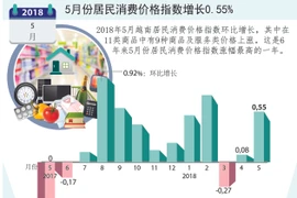 图表新闻：5月份居民消费价格指数增长0.55%