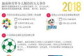 图表新闻：2018年越南体育界令人期待的五大事件