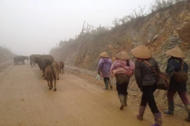 北部山区人民主动抵御严寒天气