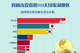 互动图表：对越南投资的10大国家和地区