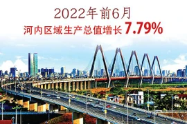 图表新闻：2022年前6月河内市地区生产总值增长7.79%