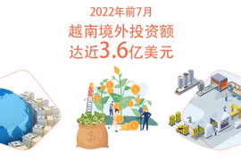图表新闻：2022年前7月越南境外投资额达近3.6亿美元
