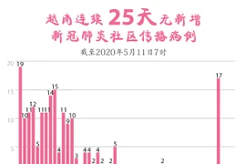 图表新闻：越南连续25天无新增新冠肺炎社区传播病例