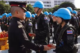 泰国派遣第五批士兵支持联合国南苏丹特派团。图自《曼谷邮报》