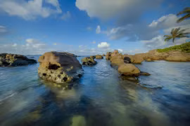 如诗似画的富国岛肯海滩美景。