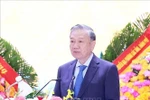 越共中央总书记、中央军委书记苏林在活动上发表讲话。图自越通社