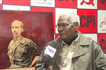 印度共产党（CPI）总书记多拉伊萨米·拉贾（Doraisamy Raja）接受越通社记者的采访。图自越通社