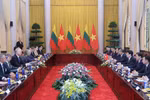会谈场景。图自越通社