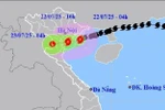 7月22日上午7点第3号台风的路径。图自越通社