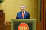 越共中央总书记、国家主席苏林发表就职演说。图自越通社