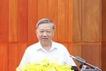 越共中央总书记苏林在工作会议上发表讲话。图自越通社