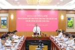 越共中央总书记苏林在会议上发表讲话。图自越通社