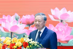 越共中央总书记苏林在会议上发表讲话 图自越通社