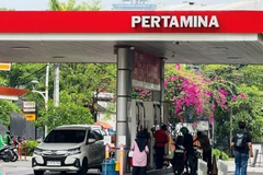 印尼一加油站 图自越通社