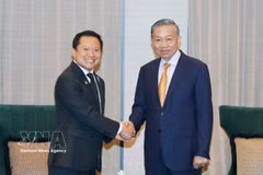 越共中央总书记、国家主席苏林会见泰国TCC集团董事局执行主席、ThaiBev公司董事长兼首席执行官塔帕纳·斯里瓦达纳巴迪 图自越通社