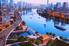 龙屋码头—庆会文化公园及白藤码头公共绿地项目效果图，打造西贡河滨文化历史空间轴线——越通社发