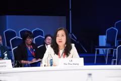 越南外交部副部长黎氏秋姮出席“俄罗斯—亚太经合组织：面向2035年的广阔合作前景”专题讨论会 图自越通社