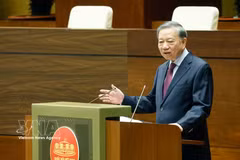 越共中央总书记、国家主席苏林在会议上发表讲话 图自越通社