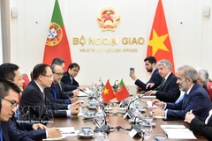 会谈场景 图自越通社