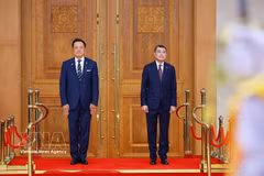 黎明兴总理主持仪式 欢迎泰国总理阿努廷正式访越