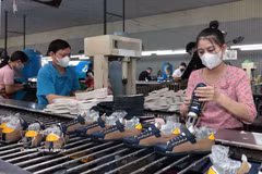 河西湖泰纺织化工公司拥有多批出口至美国和欧洲市场的订单。图片来源：越通社发