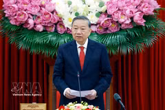 越共中央总书记、国家主席苏林发表讲话 图自越通社