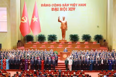 越共十四届中央委员会亮相 图自越通社