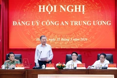 越共中央总书记苏林在中央公安党委常委会会议上发表指导讲话 图自越通社