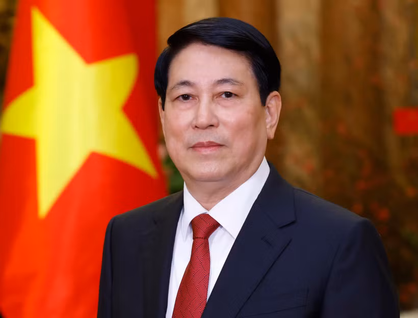 越南国家主席梁强。图自越通社