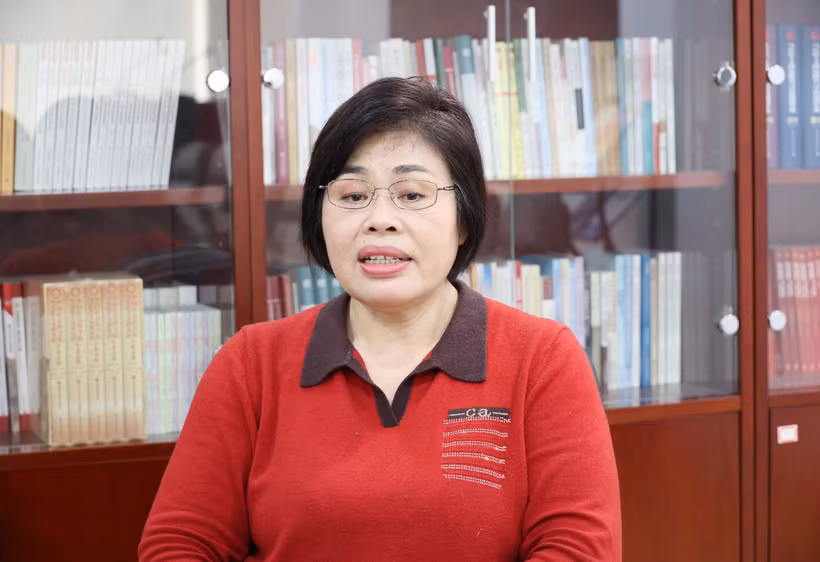 中国社会科学院马克思主义研究院教授、博士，越南问题专家潘金娥。图自越通社