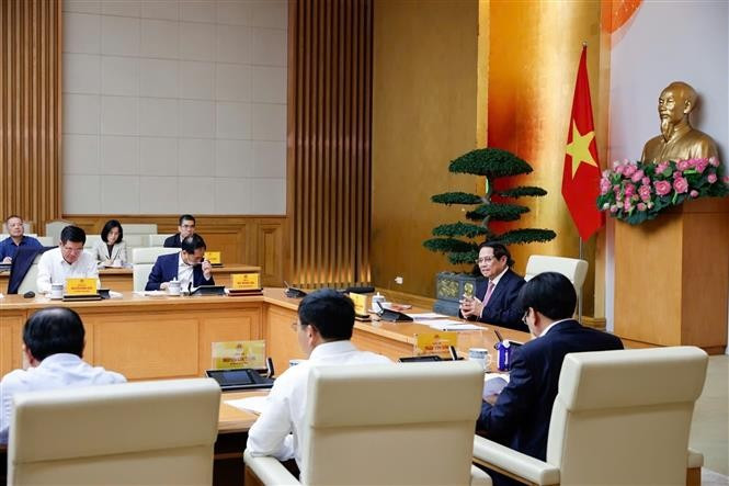 国会主席陈青敏会见乌兹别克斯坦总统米尔济约耶夫。图自越通社