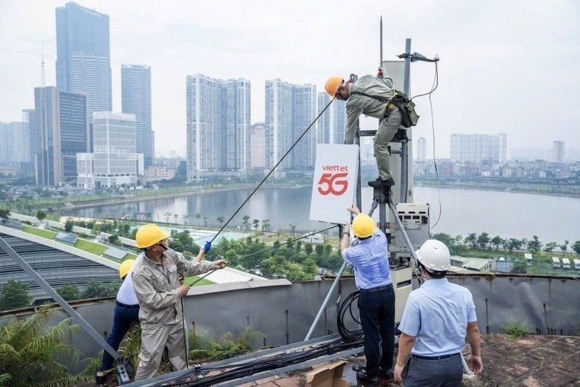 越南军队电信集团为国庆80周年庆典提供5G网络服务。图自越通社