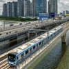 滨城-仙泉地铁试运行。图自越通社