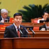 越共中央委员、外交部党委常务副书记、外交部副部长阮孟强在大会上发表演讲。图自越通社