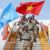 参与联合国维和行动的越南二号工兵队。图自越通社