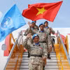 参与联合国维和行动的越南二号工兵队。图自越通社