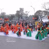 2026年2月21日（农历马年正月初五），河内市还剑坊人民委员会组织“人旗节”开幕式，庆祝农历马年。图自越通社