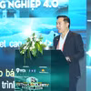 来自公安部网络安全与高科技犯罪预防局的阮廷杜诗上校上专题研讨会上发言。图自越通社