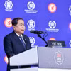 越南国会主席陈青敏在第152届各国议会联盟大会全体会议上发表重要讲话 。图自越通社