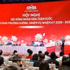越共中央政治局委员、国会主席陈青敏在会议上发表讲话。图自越通社