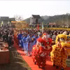 安子春节庙会开庙仪式。图自越通社