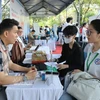在胡志明市举办的一个招聘会。图自越通社