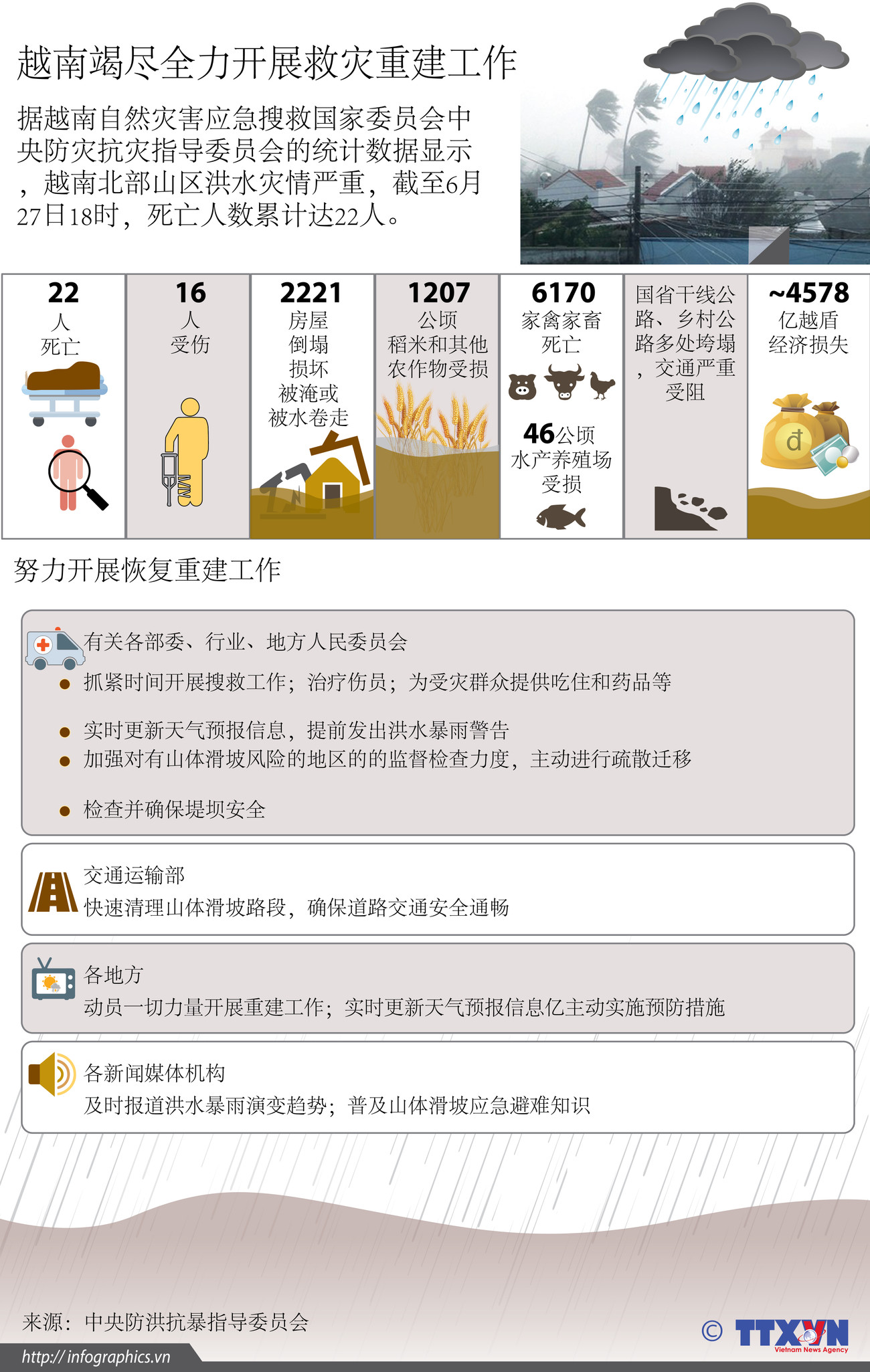 图表新闻：越南竭尽全力开展救灾重建工作 ảnh 1