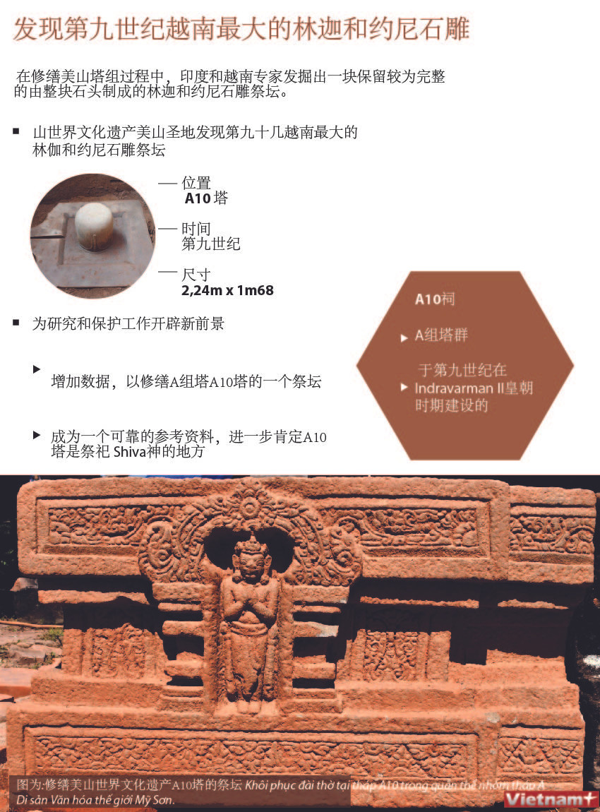 图表新闻：发现第九世纪越南最大的林伽和约尼石雕 ảnh 1