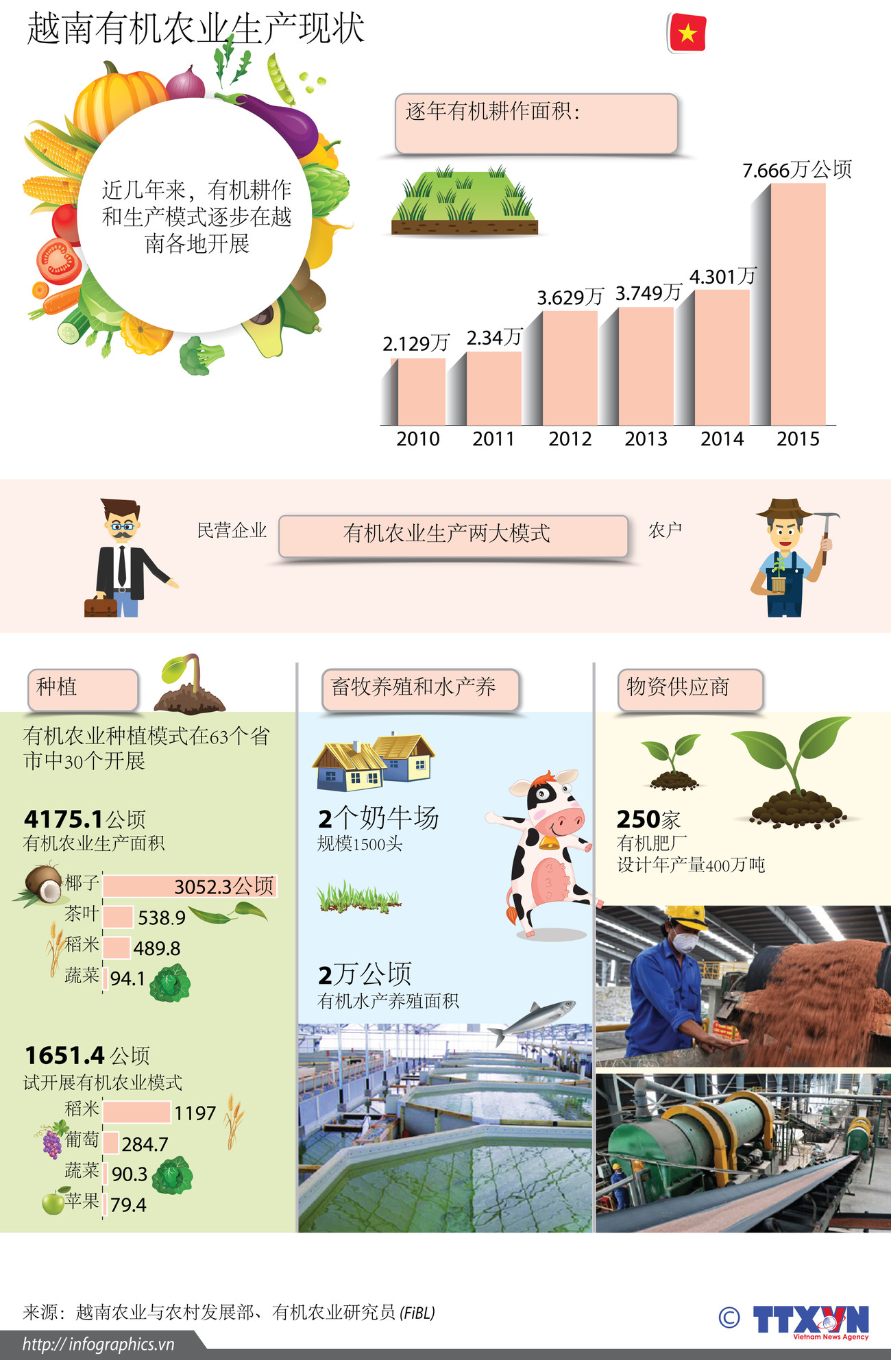  图表新闻：越南有机农业生产现状 ảnh 1
