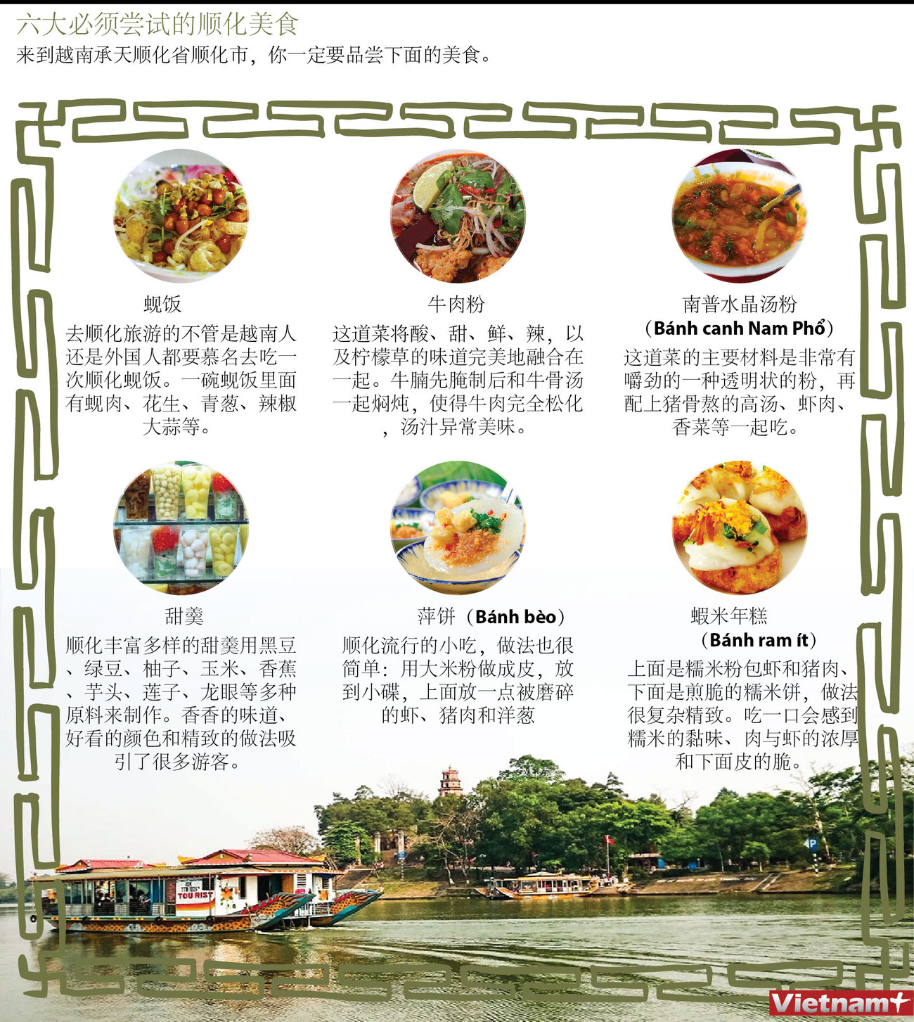 图表新闻：六大必须尝试的顺化美食 ảnh 1