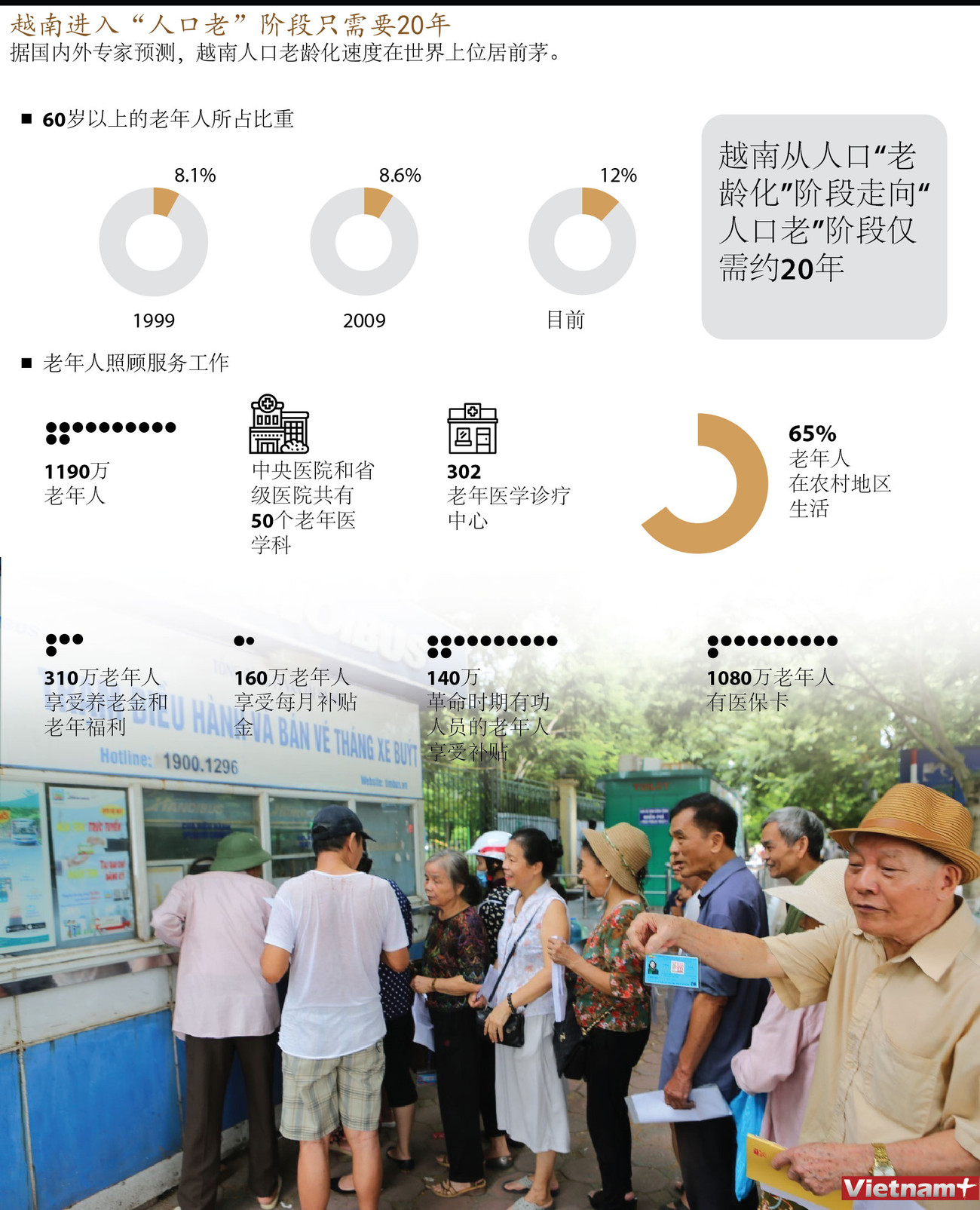 图表新闻：越南进入“人口老”阶段只需要20年 ảnh 1