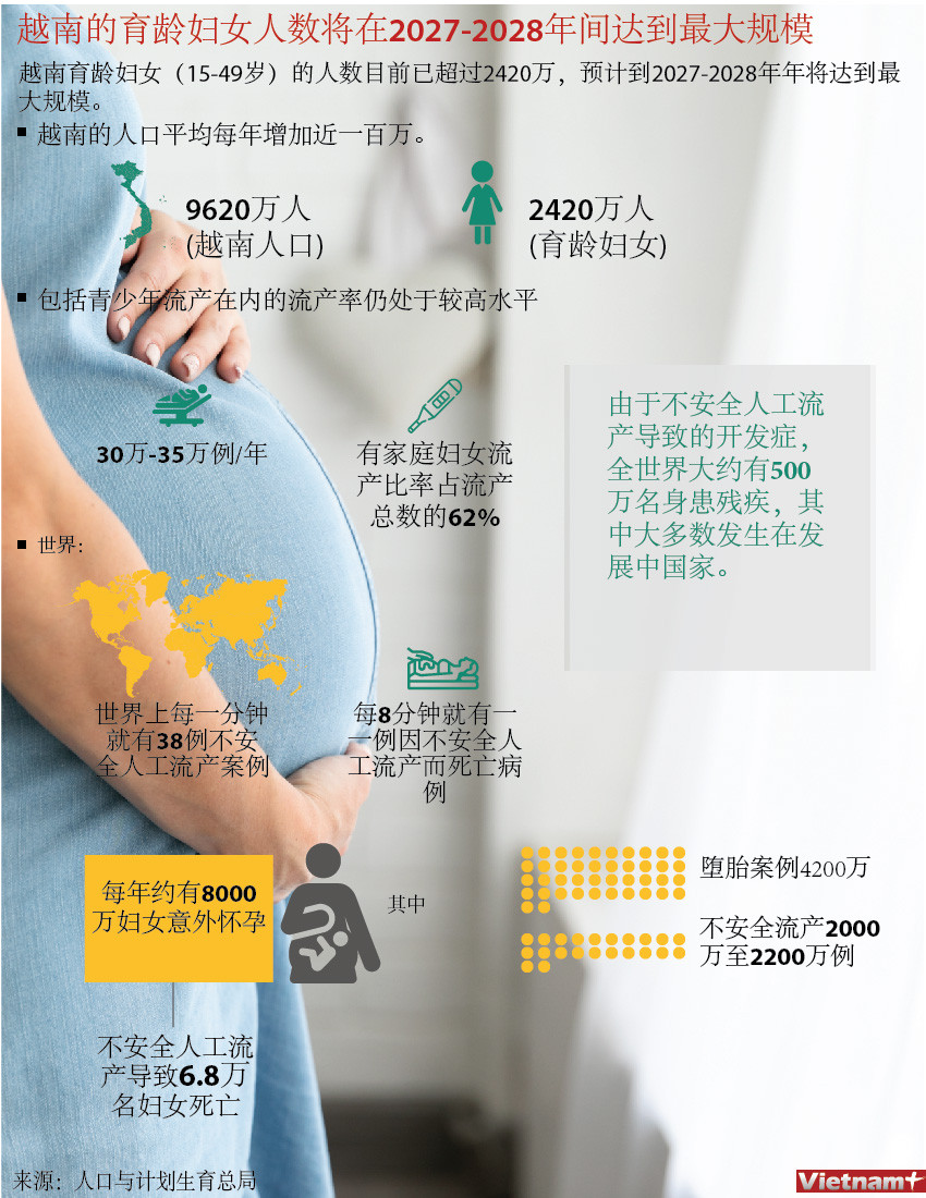 图表新闻：越南的育龄妇女人数将在2027-2028年间达到最大规模 ảnh 1