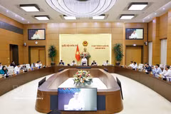 国会常务委员会的一场会议。图自越通社